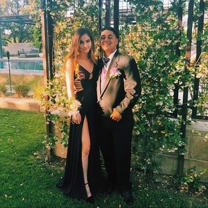 Dark purple prom dress